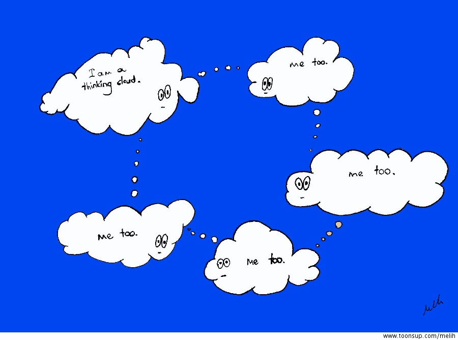 Cartoon: i am thinking cloud 1