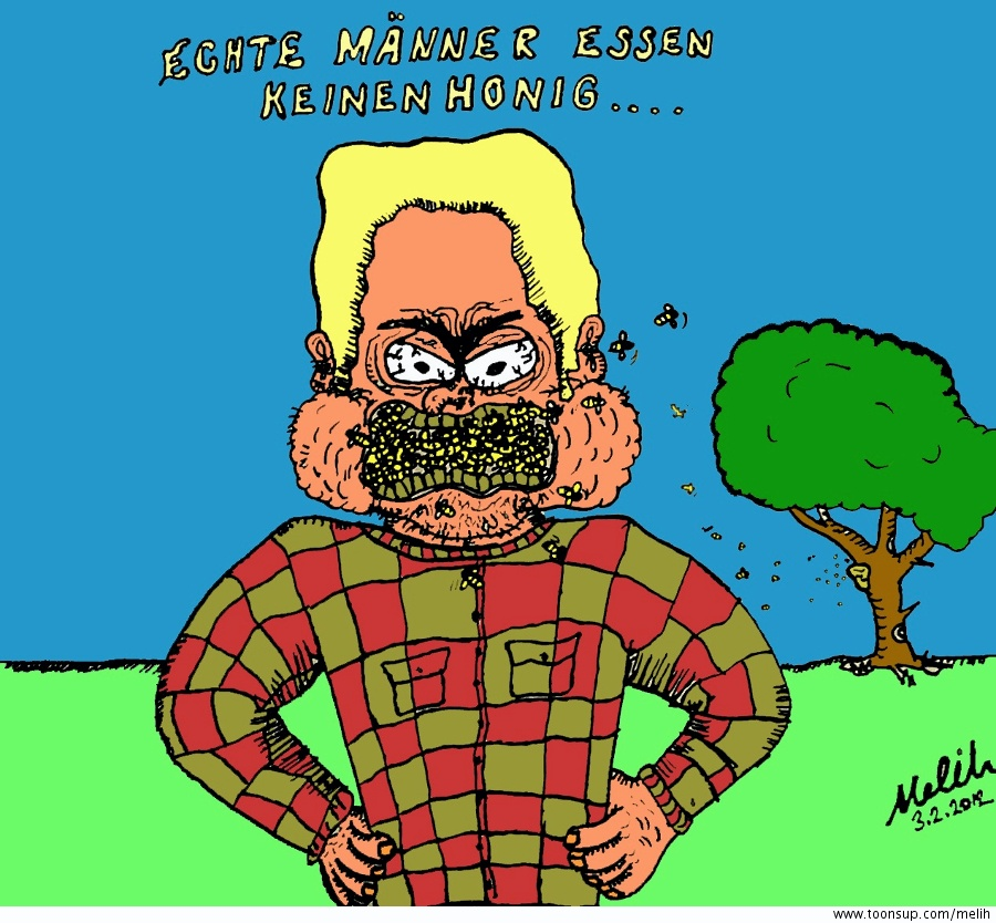 Cartoon: Echte Männer essen keinen Honig... 1