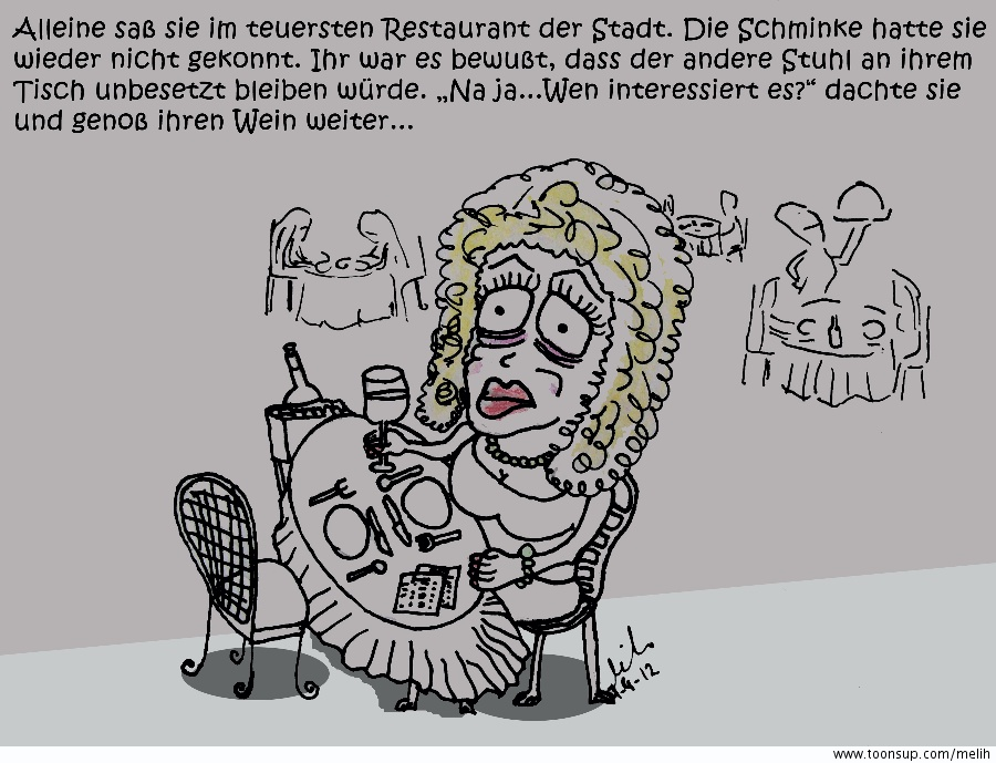 Cartoon: Alleine 1