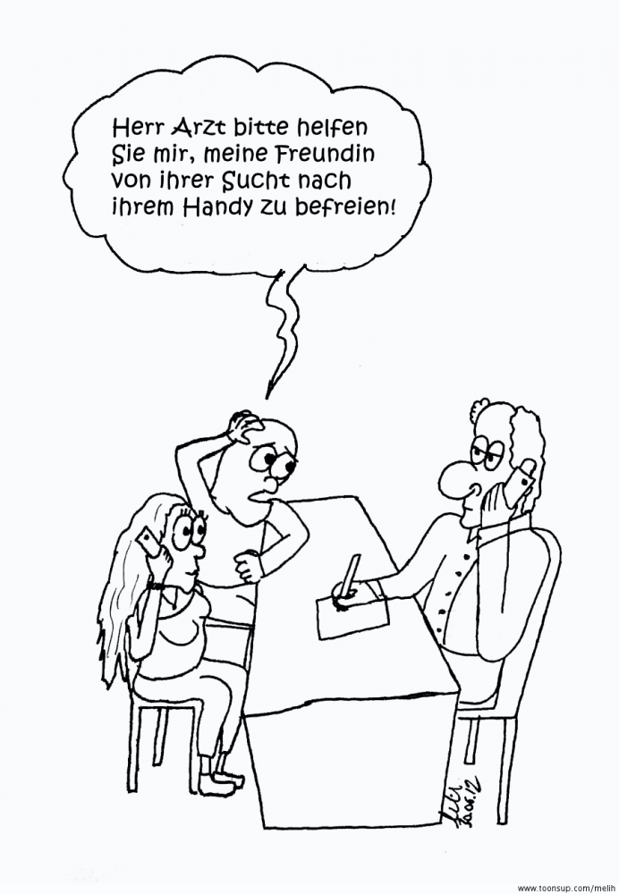 Cartoon: Handysucht 1