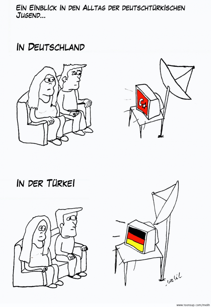 Cartoon: Aus dem Alltag der deutschtürkischen Jugend 1