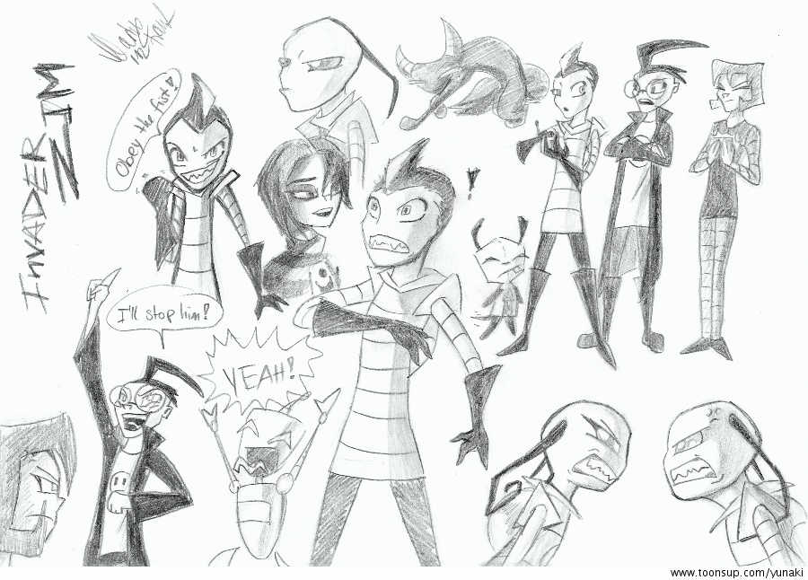 Concept Art / Character Design: Invader Zim Manga Style 1