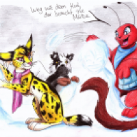 Kuriose Schneefiguren