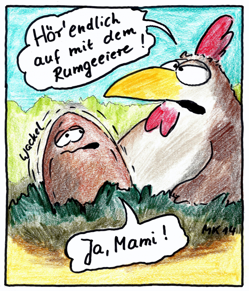 Cartoon: Wenn Eier eiern 1