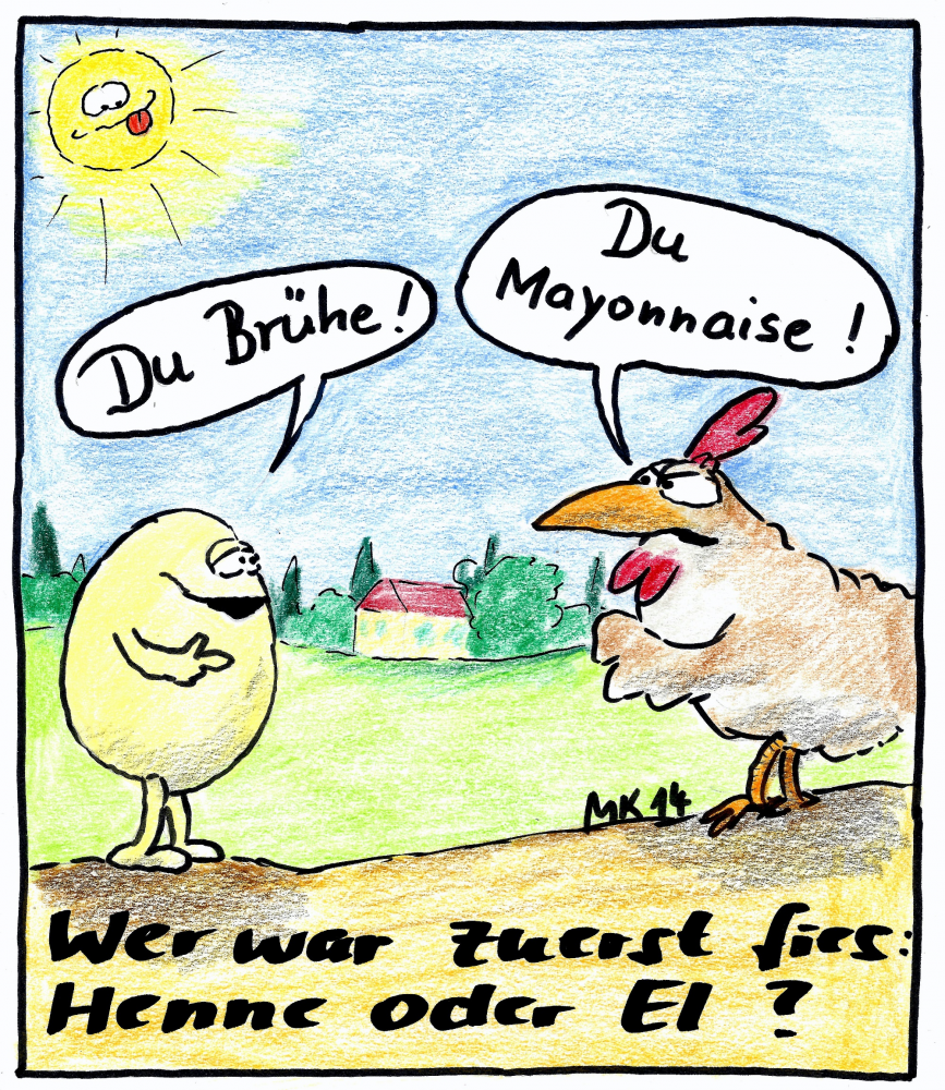 Cartoon: Alte Frage 1