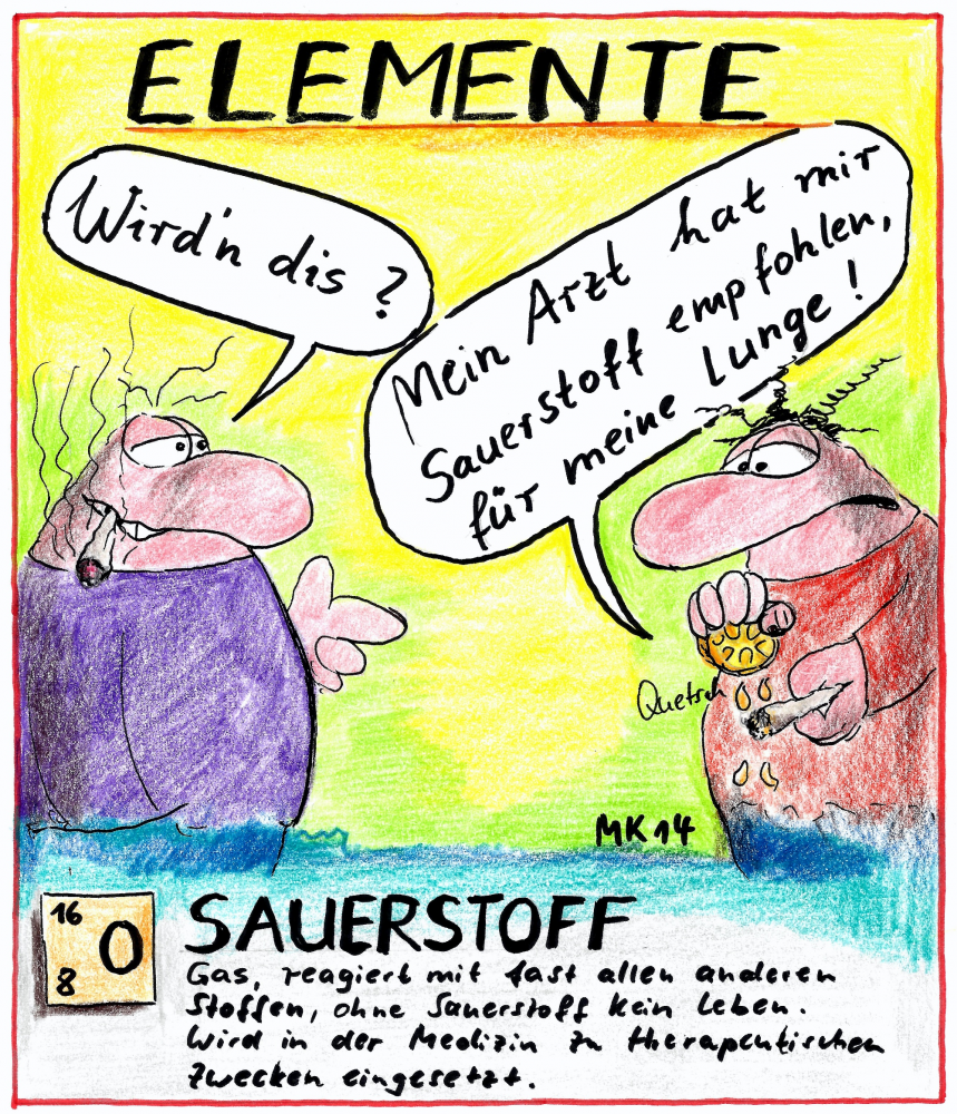 Cartoon: Sauerstoff 1
