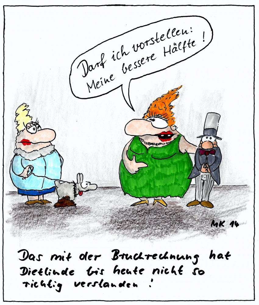 Cartoon: Bruchrechnung 1