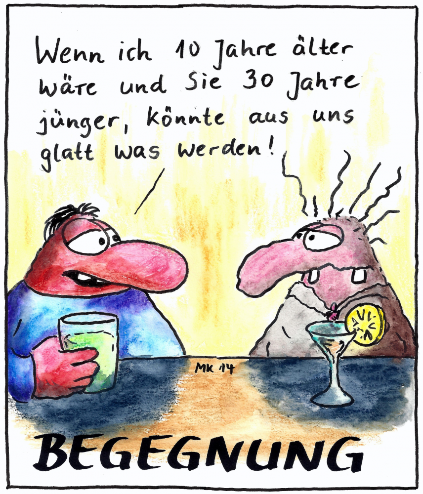 Cartoon: Begegnung 1