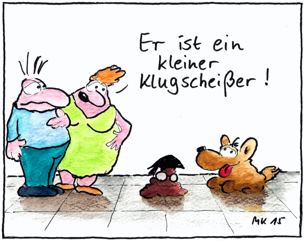 Cartoon: Klugscheißer 1