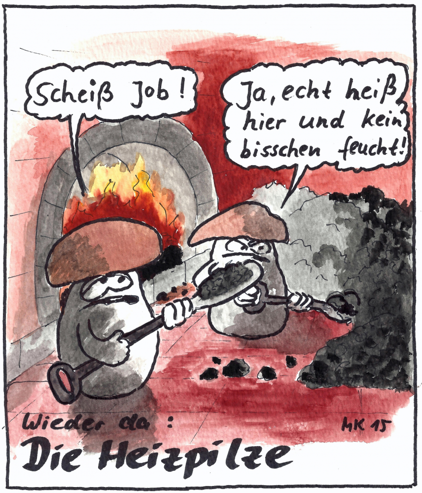 Cartoon: Heizpilze 1