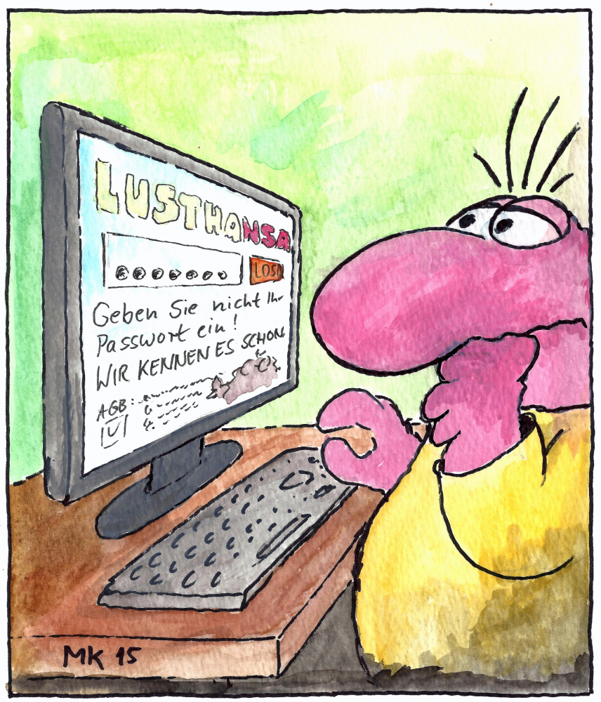 Cartoon: Passwort 1