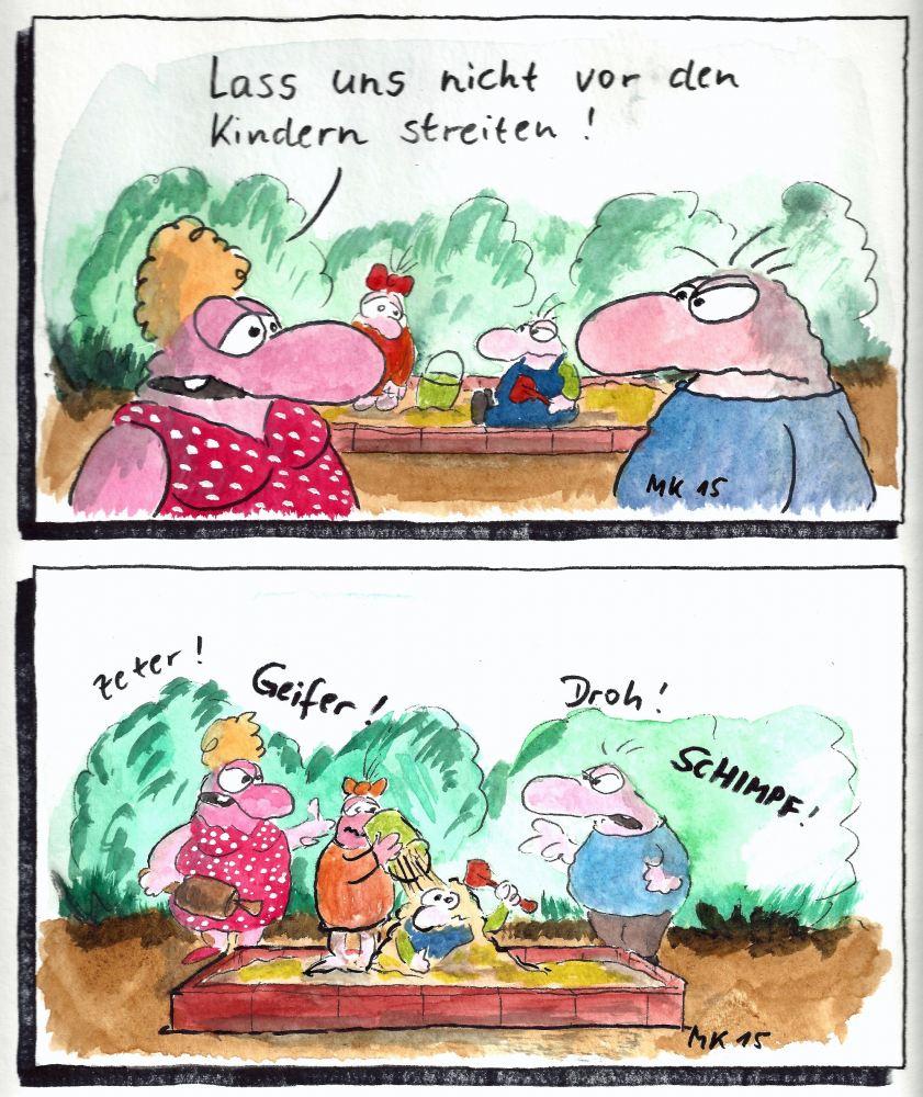 Cartoon: Streiten 1