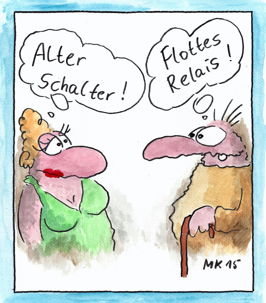 Cartoon: Alter Schalter 1