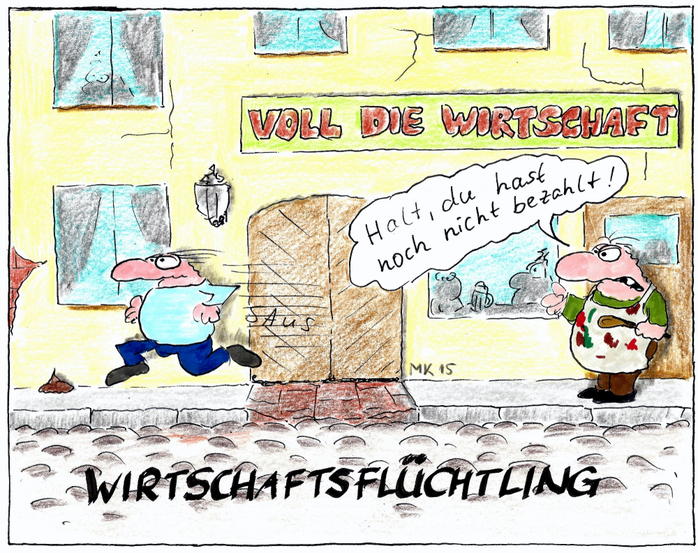 Cartoon: Wirtschaftsflüchtling 1