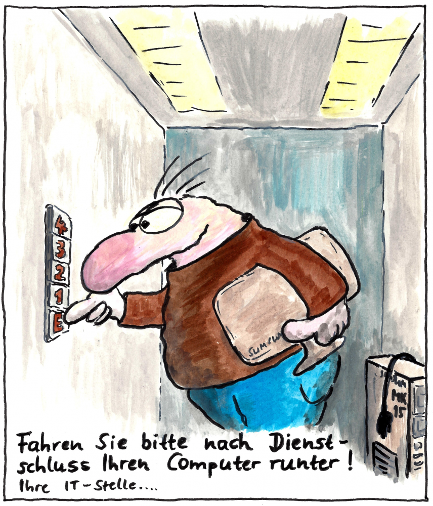Cartoon: Nach Dienstschluss 1