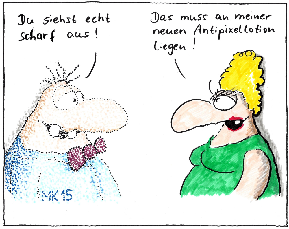 Cartoon: Scharf 1