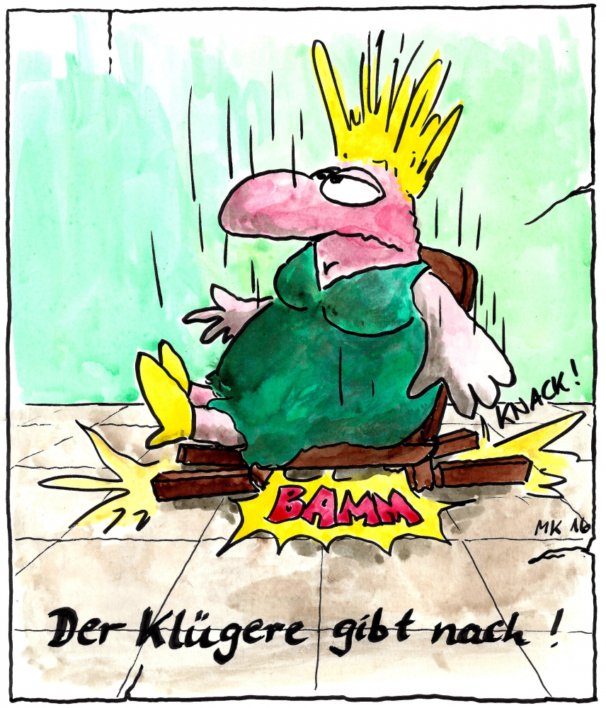 Cartoon: Der Klügere gibt nach. 1