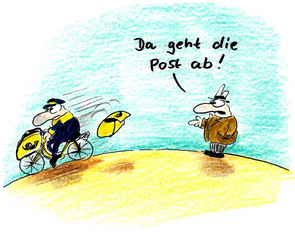 Cartoon: Da geht die Post ab! 1