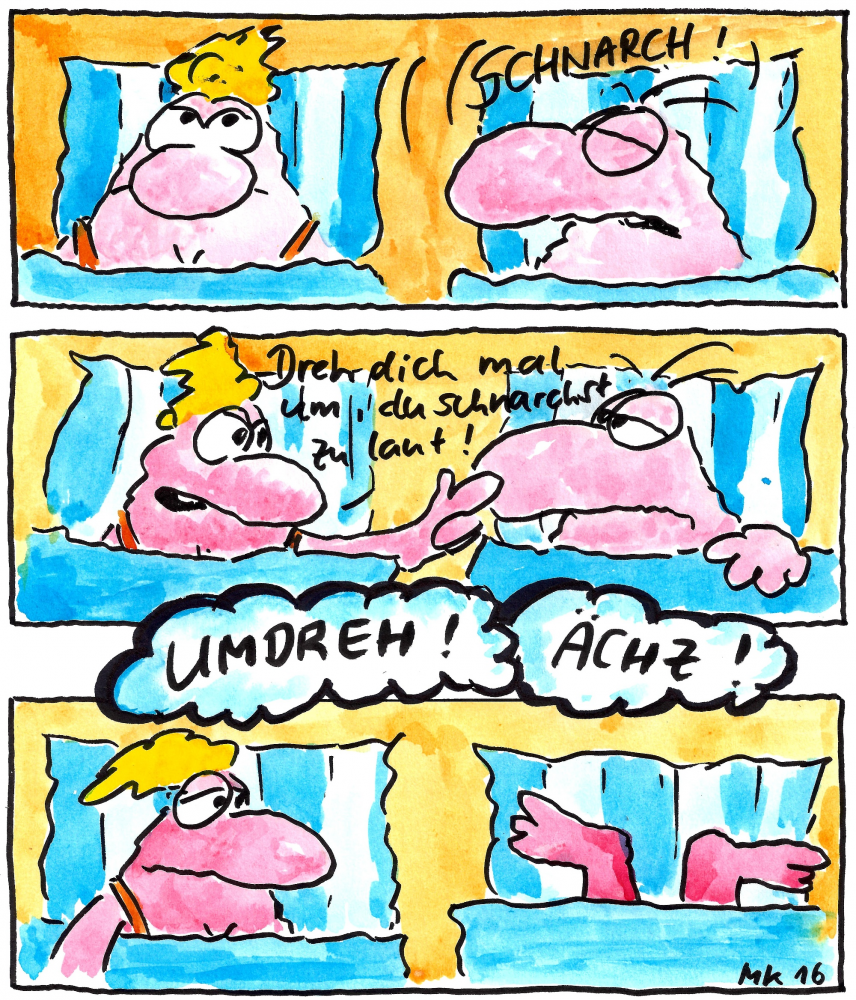 Cartoon: Im Bett 1