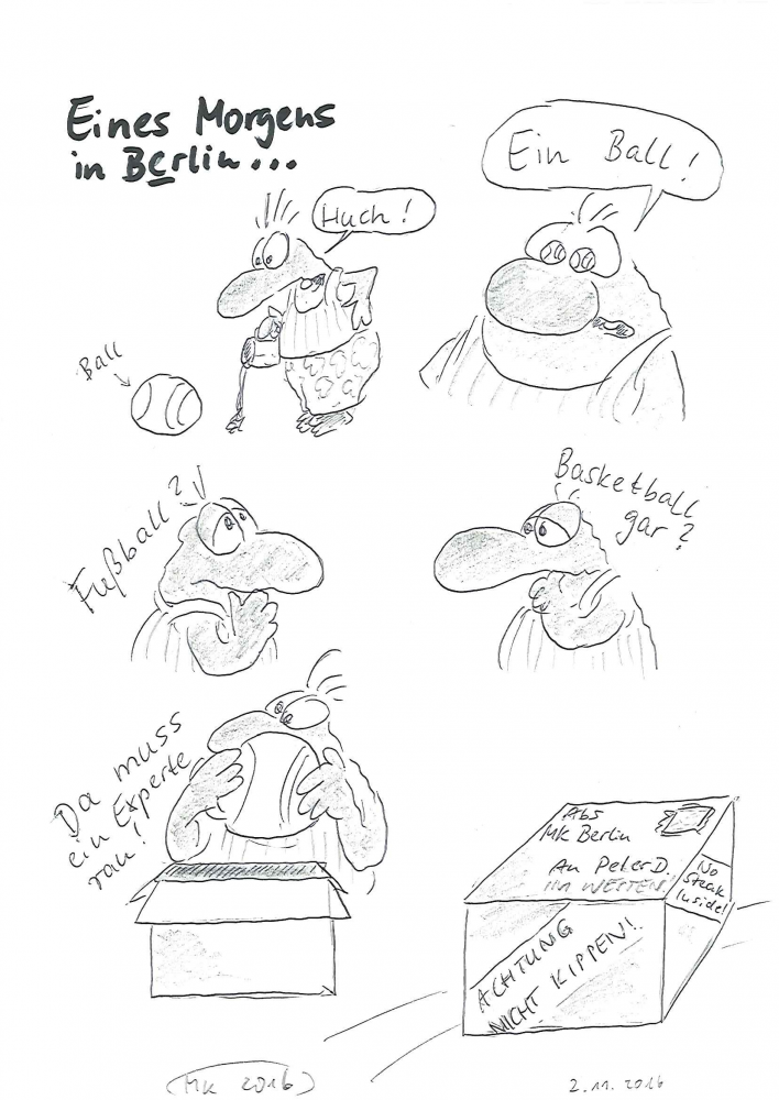 Comic: Zuspiel von MK Berlin an Peter D 1