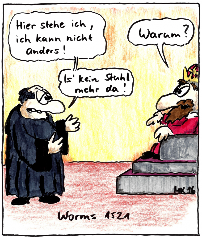 Cartoon: Hier stehe ich... 1