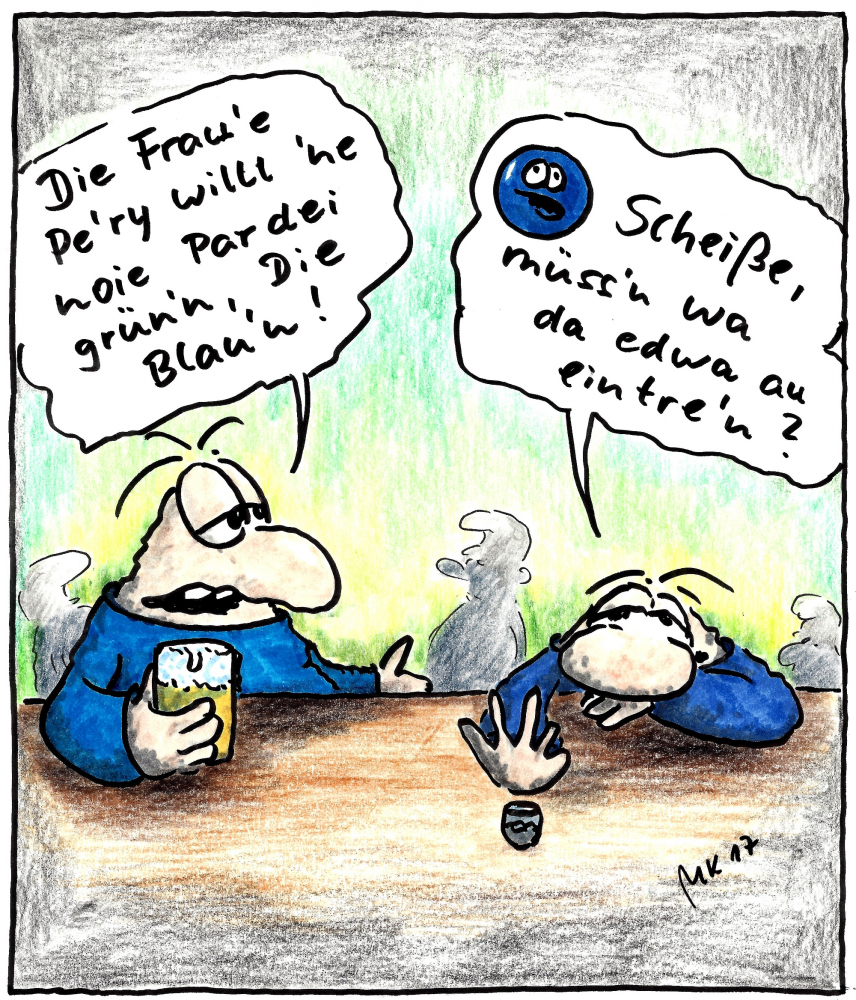Cartoon: Blau 1