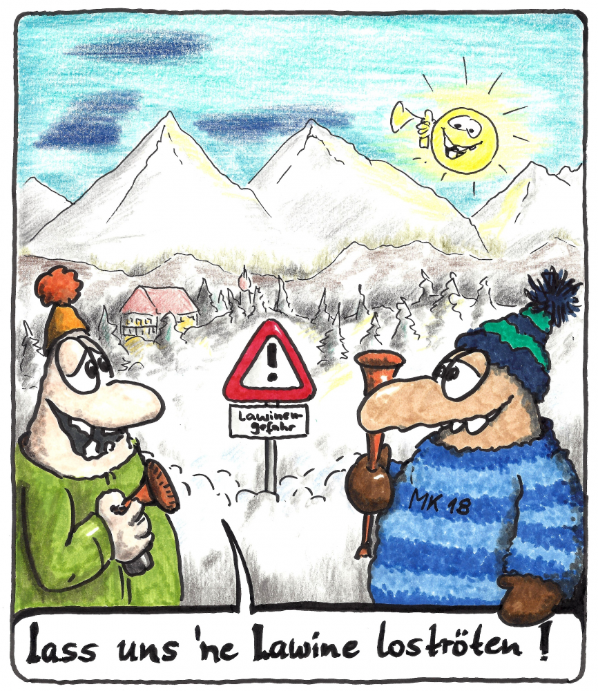 Cartoon: Lawine 1