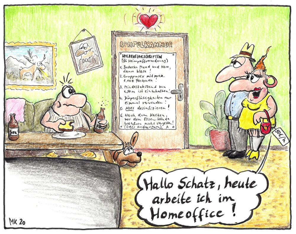 Cartoon: Homeoffice 1