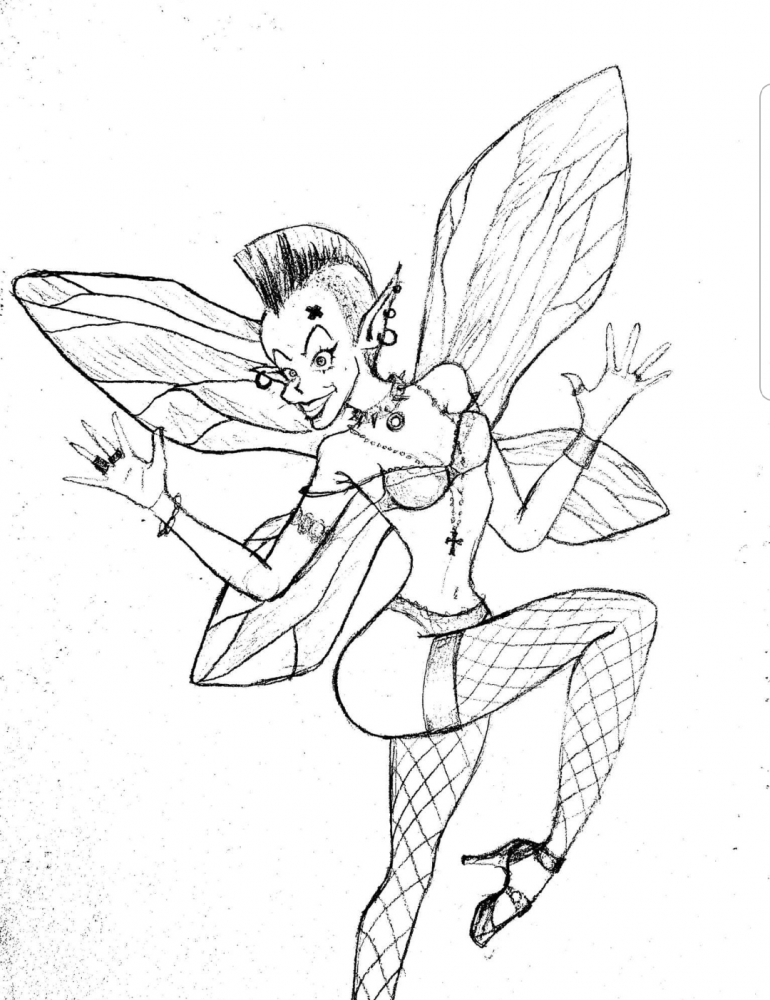 Concept Art / Character Design: Punk Elfe 1