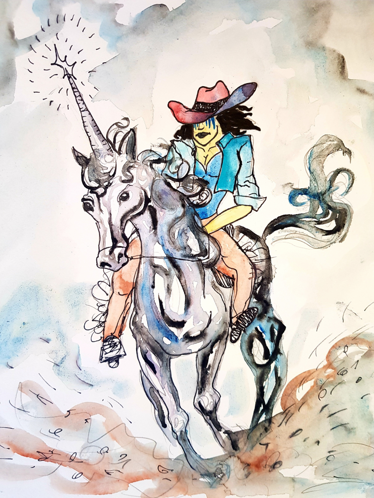 Illustration: Killa Lila und Stahleinhorn Rosa 1
