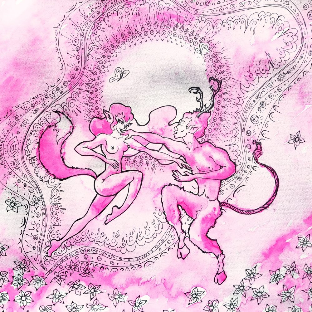 Illustration: Spring dance - Pink fantasy 1