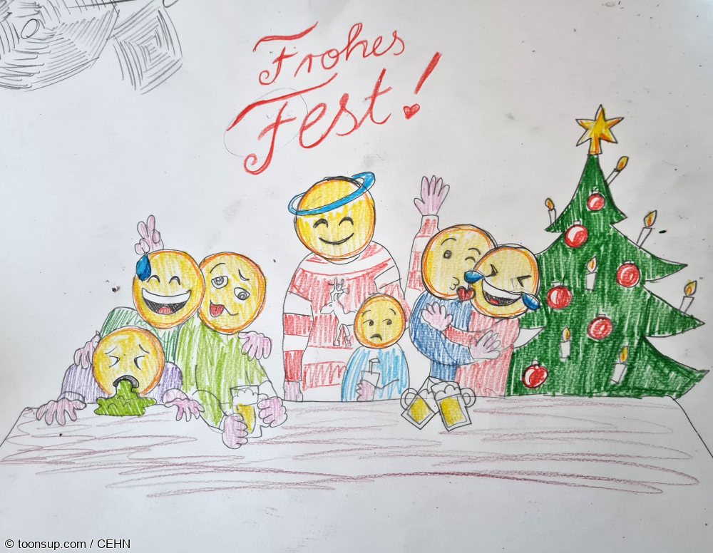 Cartoon: Weihnachten bei dem smileys 1