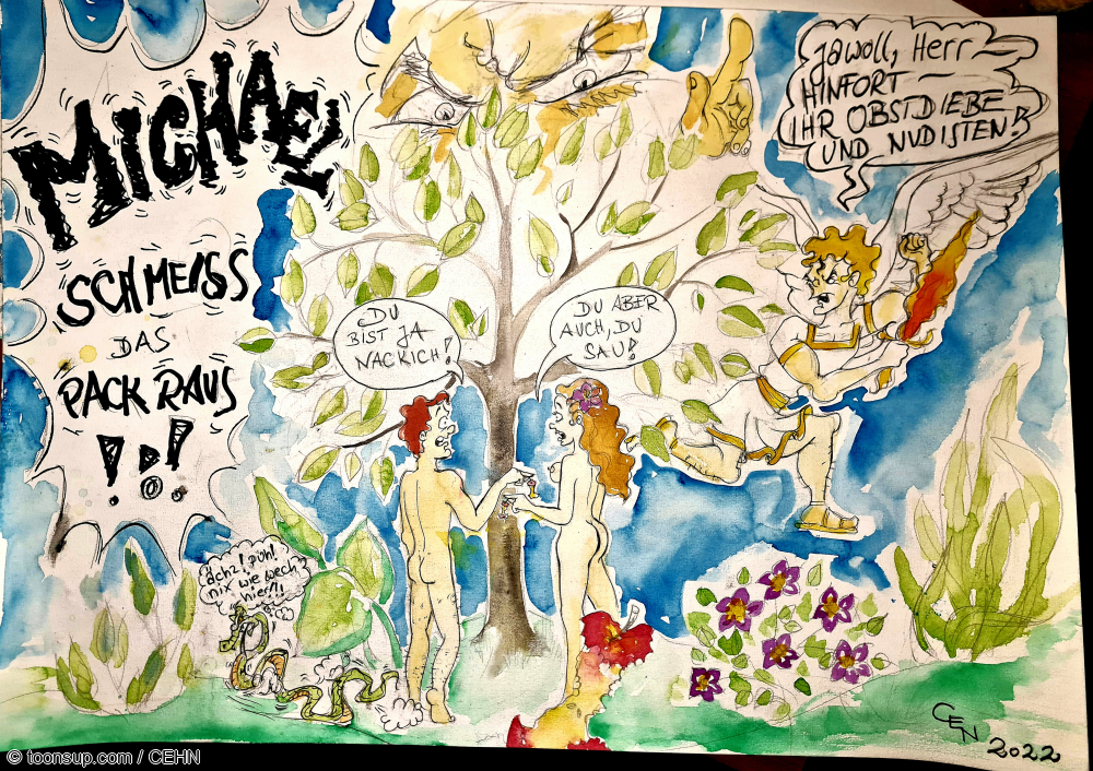 Cartoon: Der Sündenfall 1