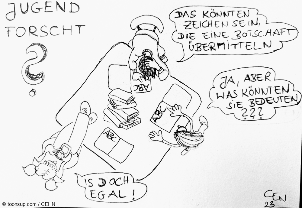 Karrikatur: Jugend forscht? 1
