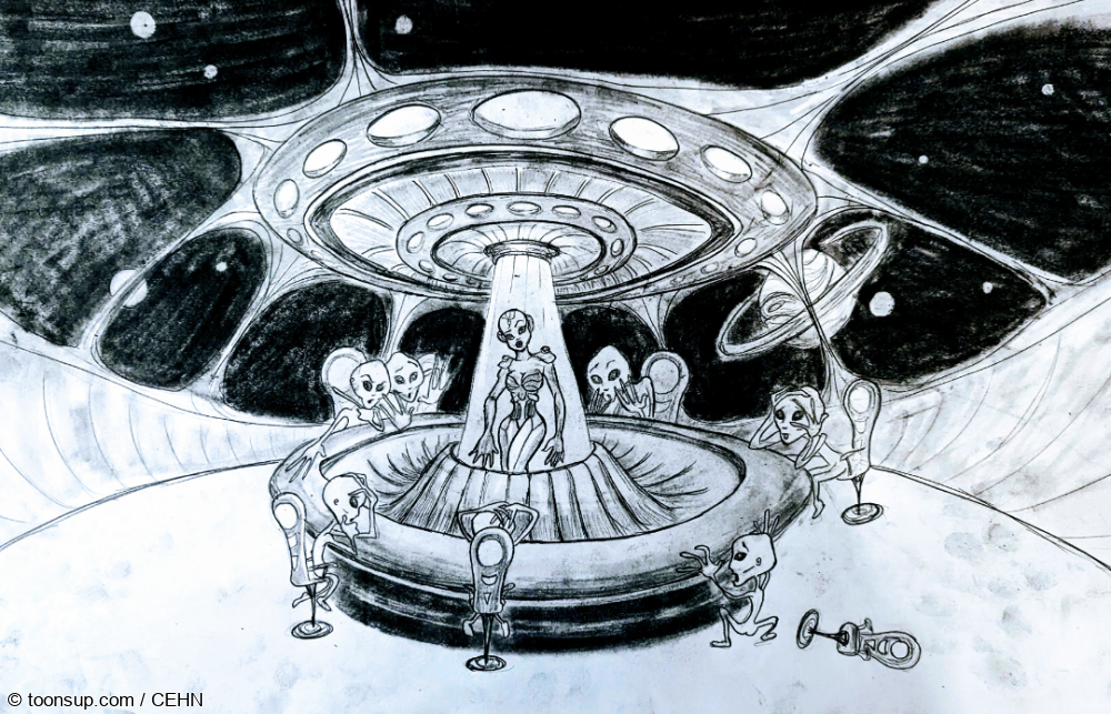 Illustration: ratlose Aliens 1
