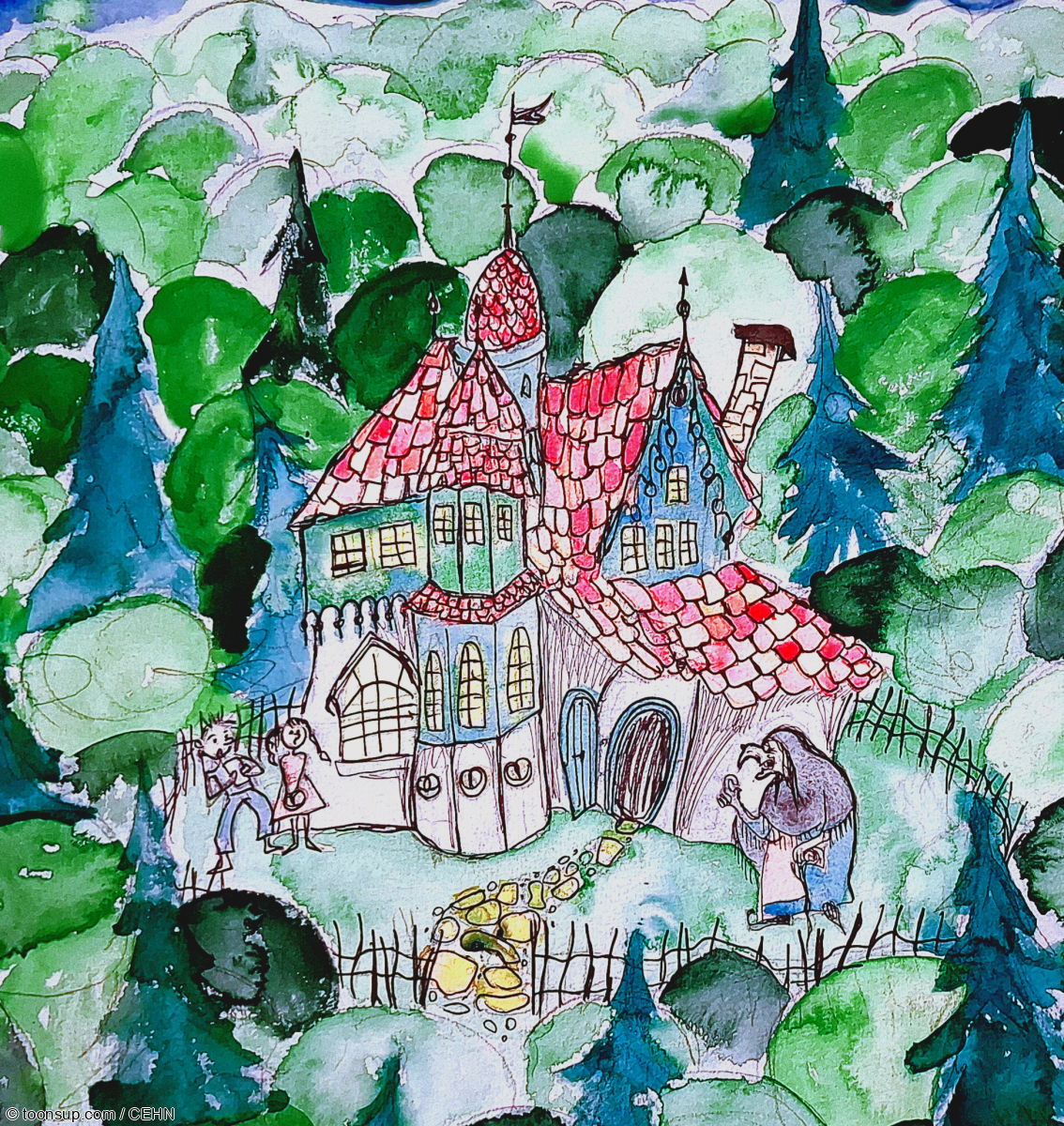 Illustration: Im Hexenwald 2