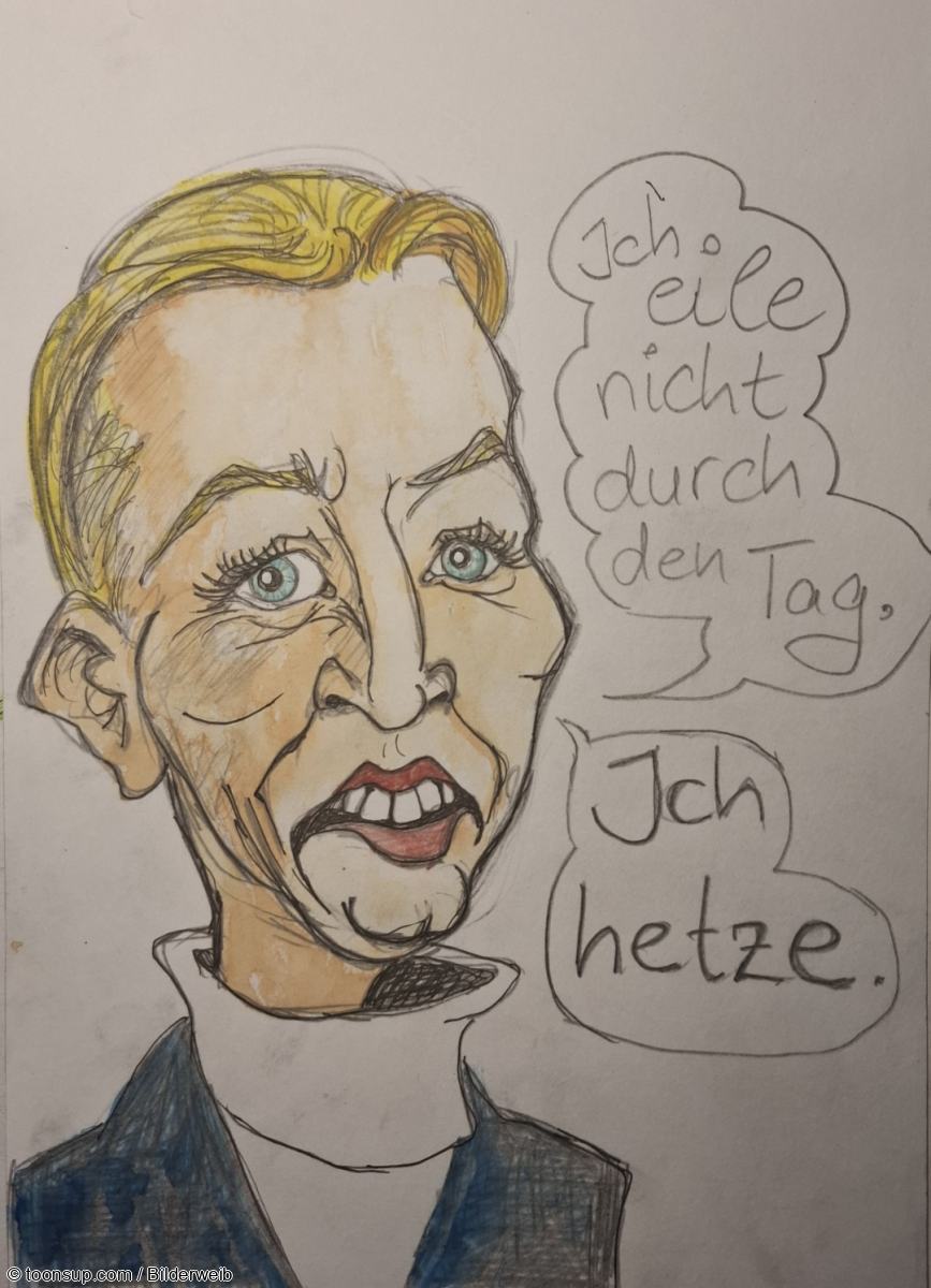 Caricature: Ich eile nicht 1