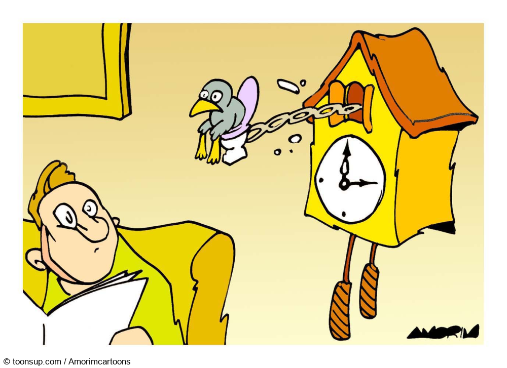 Cartoon: Right in time 1