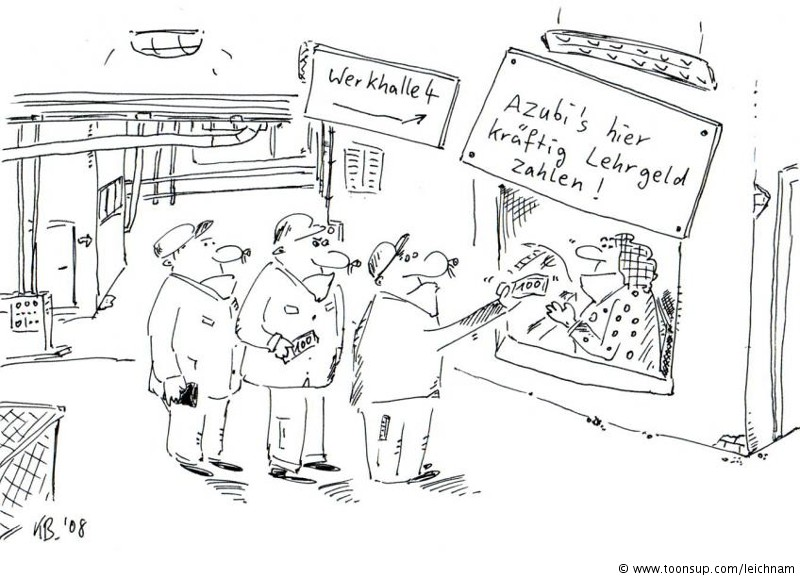 Cartoon: Lehrgeld 1
