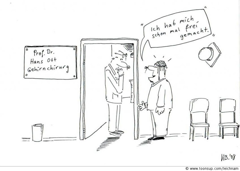 Cartoon: Gehirnchirurg 1