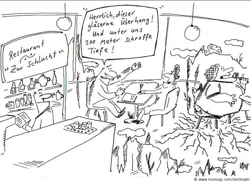 Cartoon: 'Zur Schlucht' 1