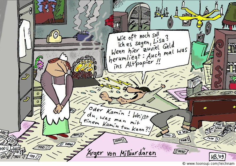 Cartoon: Zuviel Geld 1
