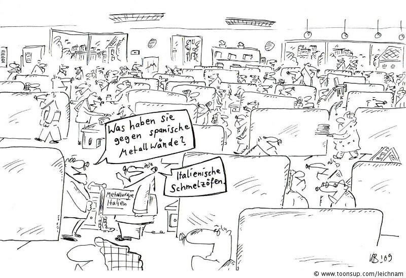 Cartoon: Spanische Metallwände 1