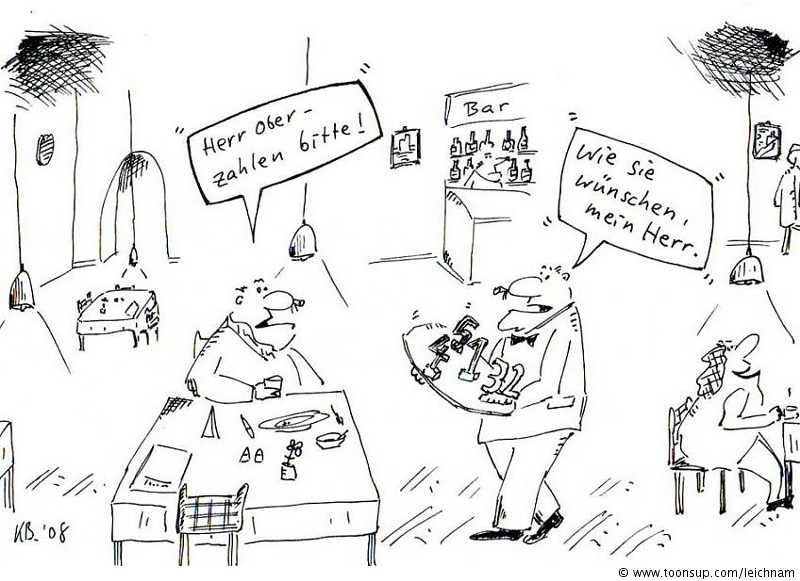 Cartoon: Herr Ober ... 1