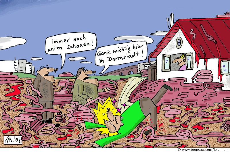 Cartoon: Nach unten schauen! 1