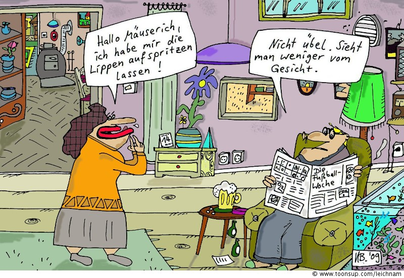 Cartoon: Lippen aufspritzen 1