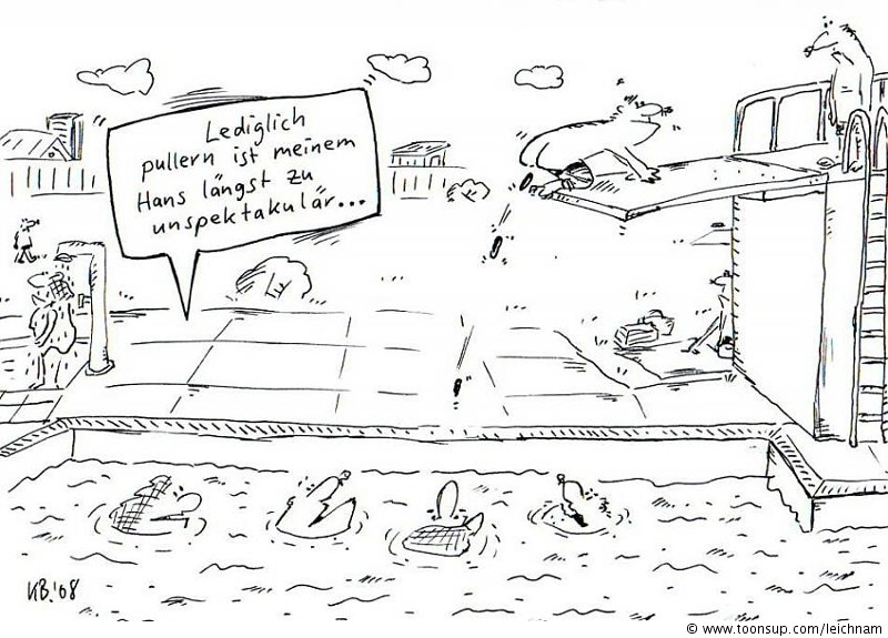 Cartoon: Im Schwimmbad 1