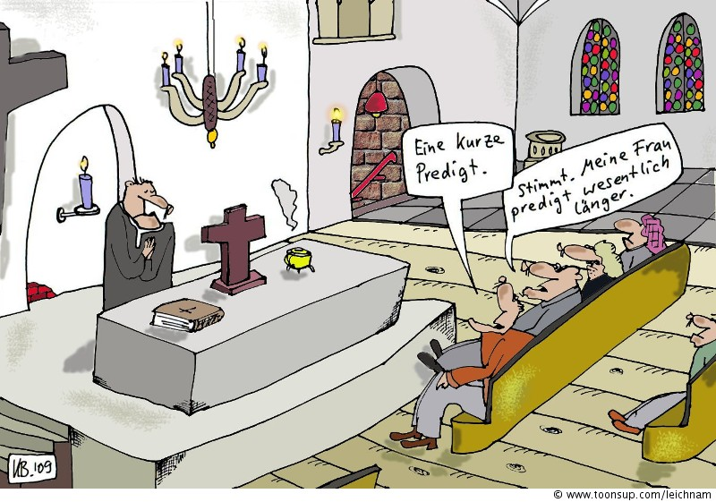 Cartoon: In der Kirche 1