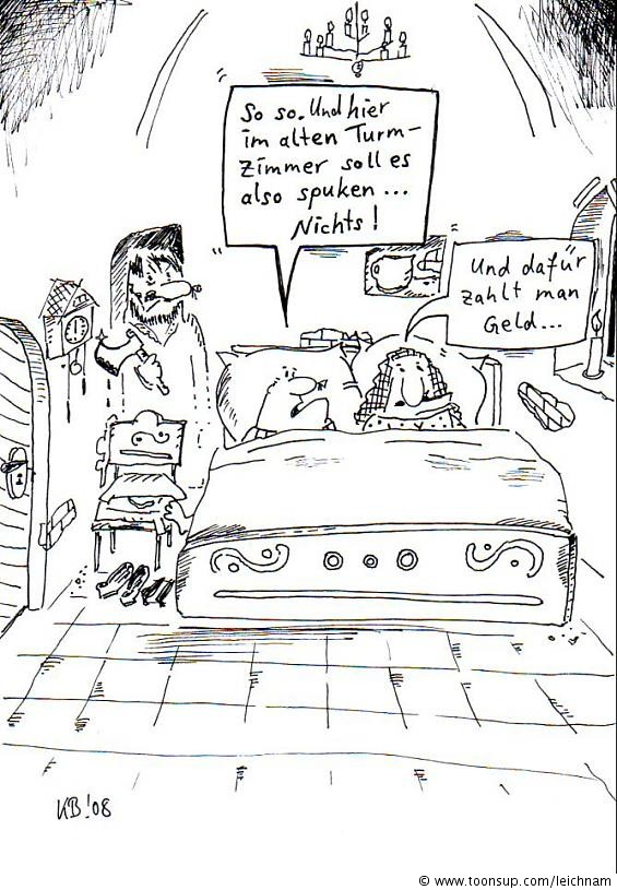 Cartoon: Im alten Turmzimmer 1