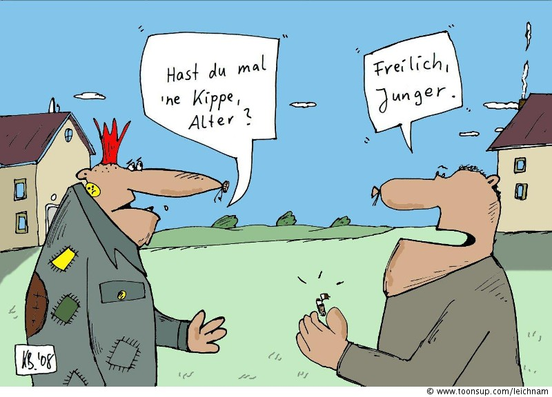 Cartoon: Kippe 1
